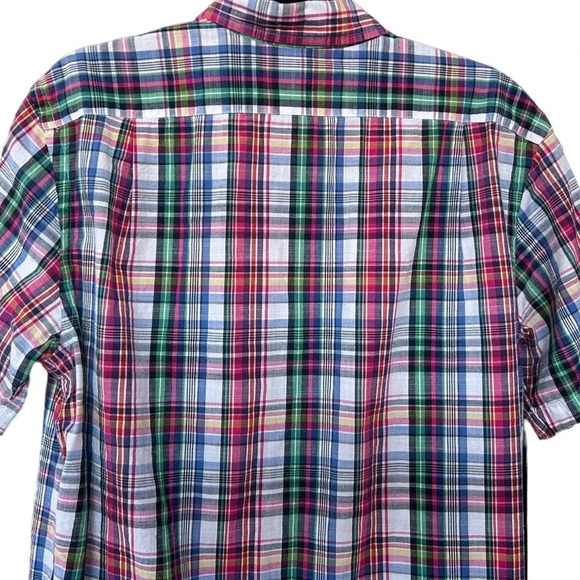 Cremieux Classics Men's Woven 100% Cotton Summer Plaid Button Down Size Medium - Picture 7 of 7